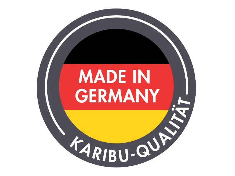 Karibu Hybrid Saunahaus Ares 1, naturbelassen/anthrazit -inkl. 9 kW Bioofen ext. Steuerung-