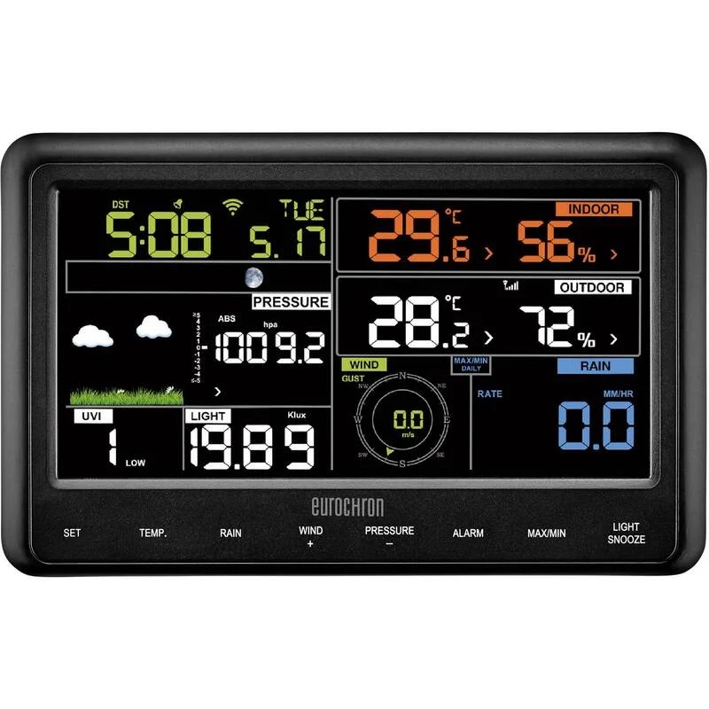 B-Ware Eurochron Funk Wetterstation EFWS 29 Wettermessstation Vorhersage App Wifi Funk