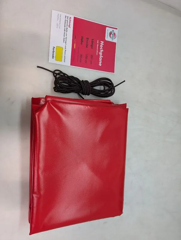 B-Ware Hochplanenset Variolux 750 850 PVC Plane Hochspriegel rot 80cm 2,3m³