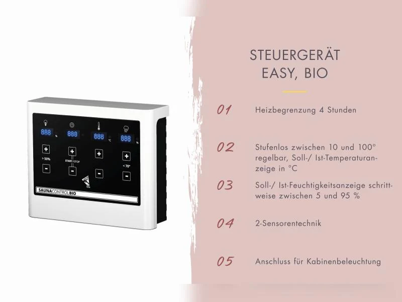 Karibu Saunahaus Hytti 6, inkl. 9 kW Bioofen ext. Steuerung -mit Iso-Tür- terragrau, 38 mm