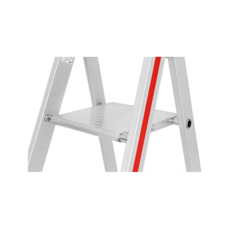 B-Ware Hymer Stufenleiter Aluminium 3 Stufen Plattform Leiter ergonomisch stabil 1370mm