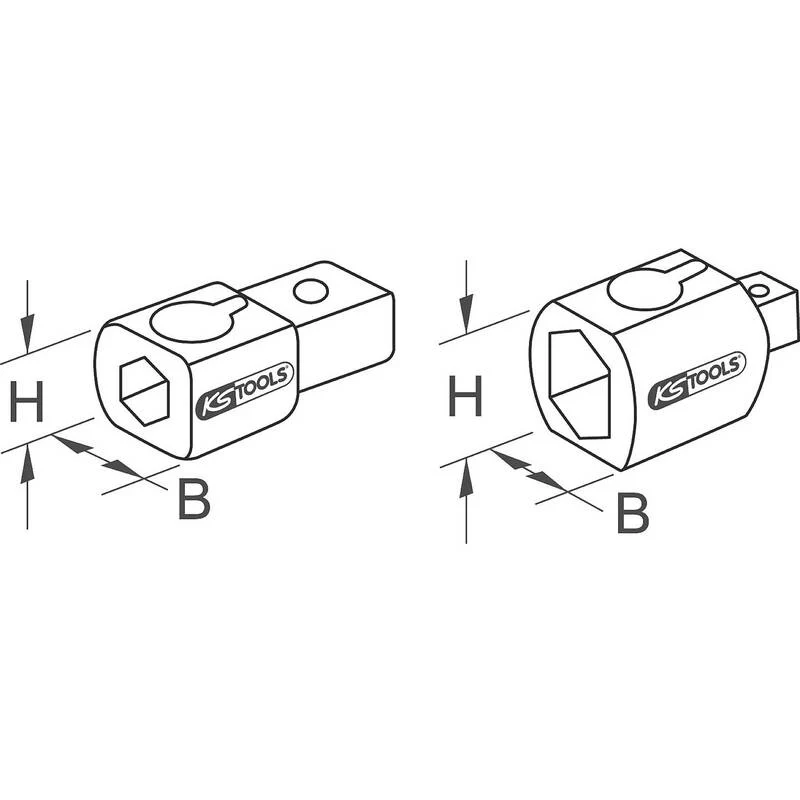 B-Ware KS Tools Einsteckadapter 14x18mm 9x12mm verchromt Werkzeug Adapter 120g kompakt