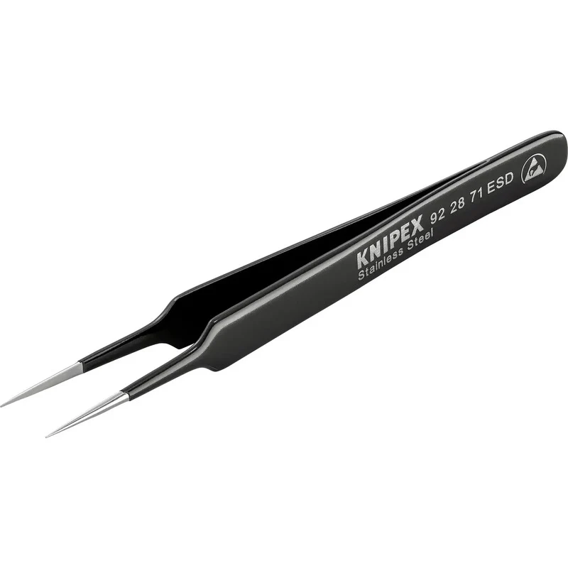 B-Ware Knipex Präzisionspinzette Pinzette ESD Nadel Chrom Nickel Stahl antimagnetisch