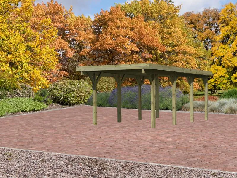 Karibu Carport Classic Einzel 2 ohne Einfahrtsbogen kdi