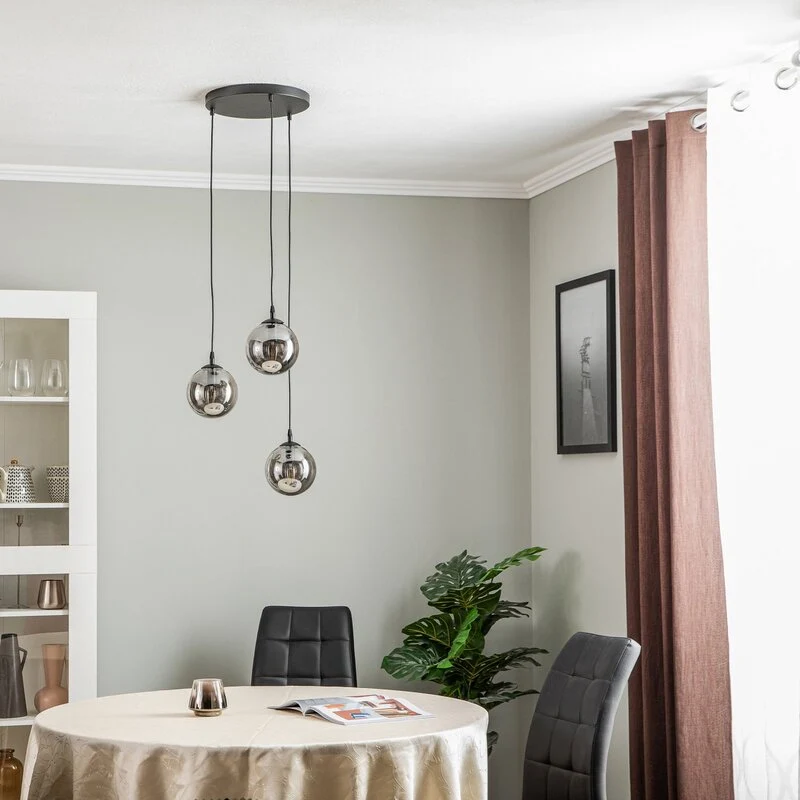 B-Ware Euluna Hängeleuchte Hängeleuchte Lampe Leuchte Glassy 3-flammig E14 rund Glas