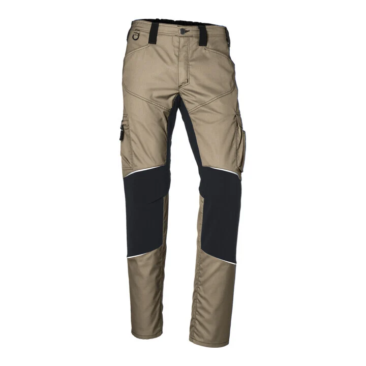 B-Ware Kübler Workwear Arbeitshose Stretchhose ACTIVIQ sandbraun schwarz Größe 30