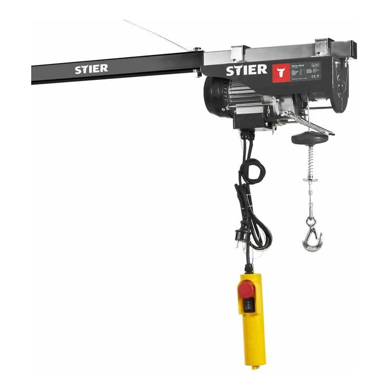 B-Ware STIER Elektrischer Seilzug 999kg STIER-Seilzug 1600W Hubgeschwindigkeit 4-8m/min