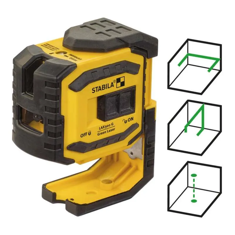 B-Ware STABILA Kreuzlinienlaser LAX 300 G Lasergerät Nivelliergerät 30m ±0,3mm/m gelb