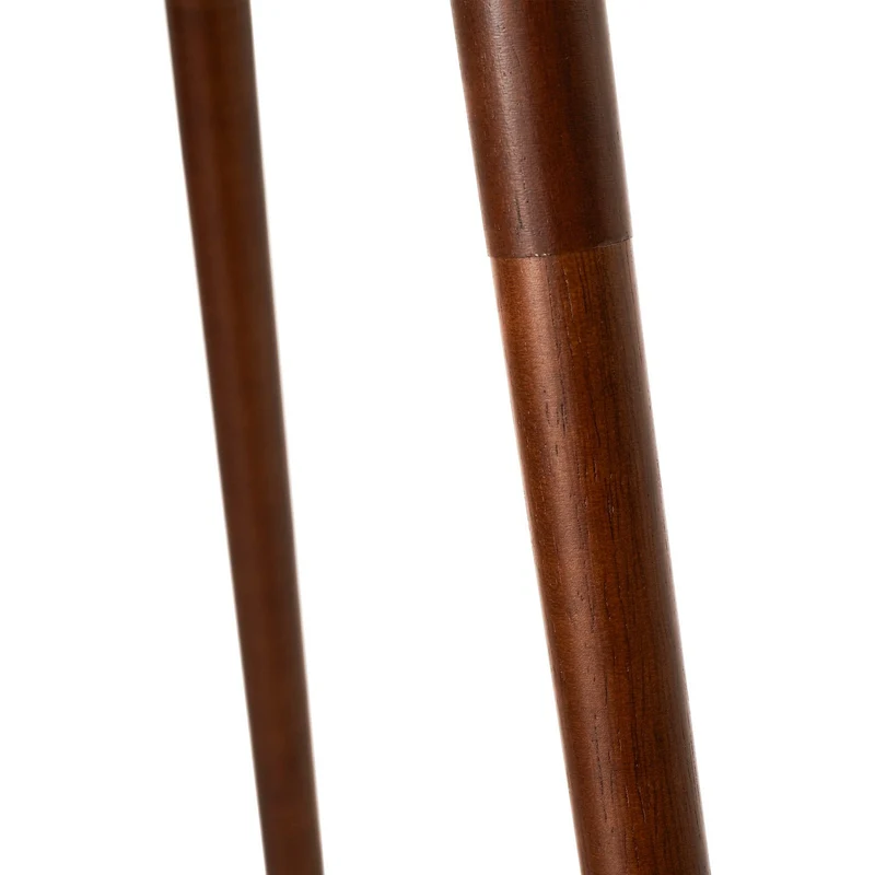 B-Ware Lindby Stehleuchte Lampe Charlia weiß Wallnussholz Höhe 150 cm Wohnzimmer