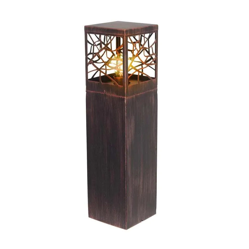 B-Ware Sockelleuchte Whitney Außenlampe Gartenleuchte dimmbar rostfarben IP44 59cm