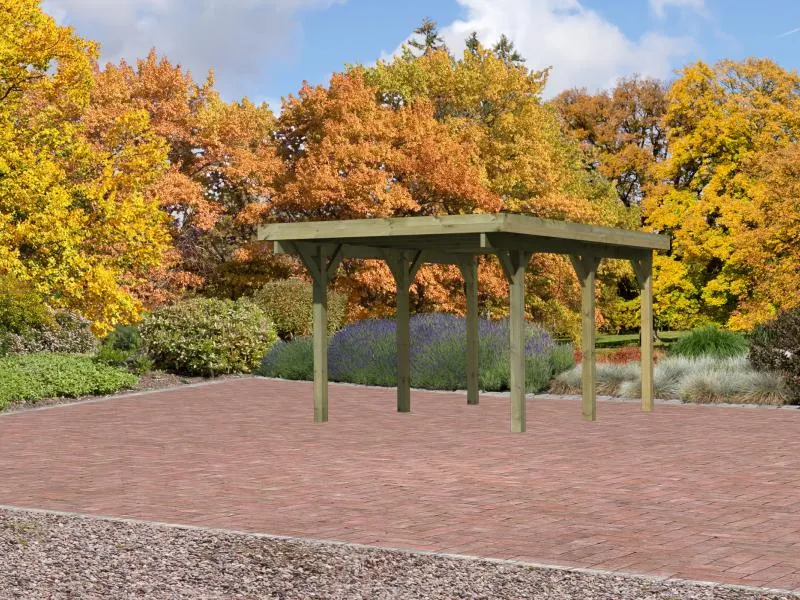 Karibu Carport Classic Einzel 1 ohne Einfahrtsbogen kdi