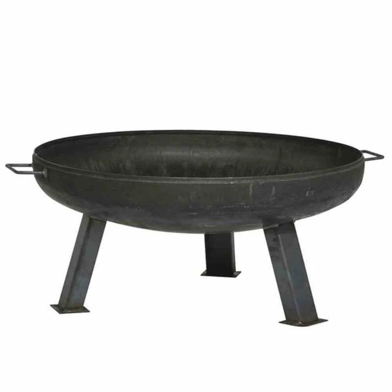 B-Ware Siena Garden Feuerschale Feuerstelle Stahl Anthrazit Tragegriff 55 cm