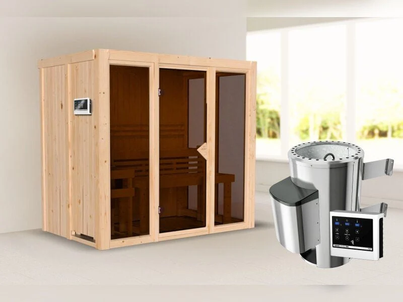 Karibu Sauna Irava 3 inkl. 3,6 kW Ofen ext. Steuerung