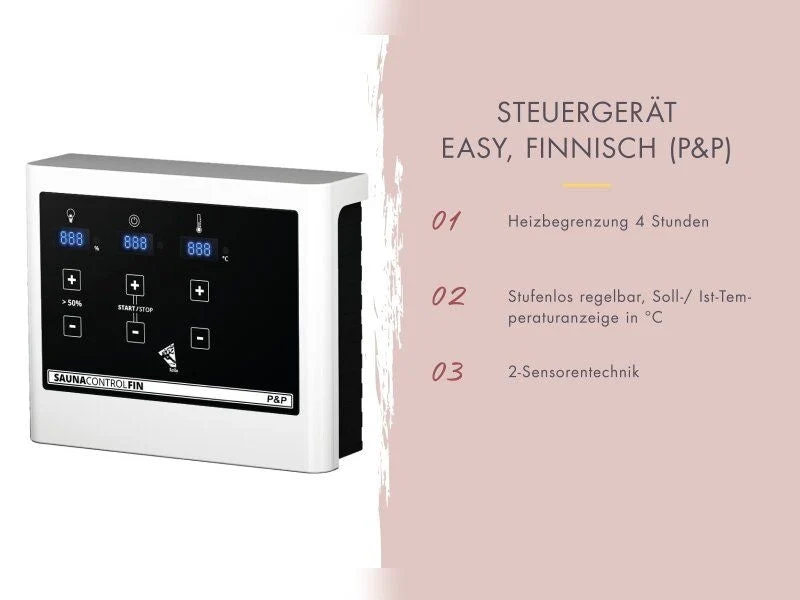 Karibu Sauna Irava 3 inkl. 3,6 kW Ofen ext. Steuerung