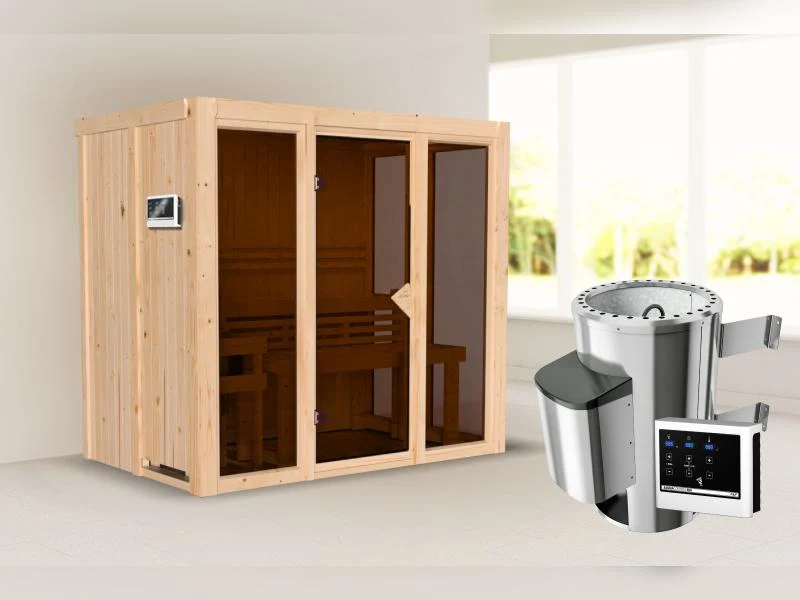 Karibu Sauna Irava 3 inkl. 3,6 kW Ofen ext. Steuerung