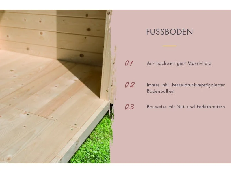 Karibu Saunahaus Hytti 0 38 mm - Ofen 9kW Bio ext. Strg. - Iso Tür naturbelassen