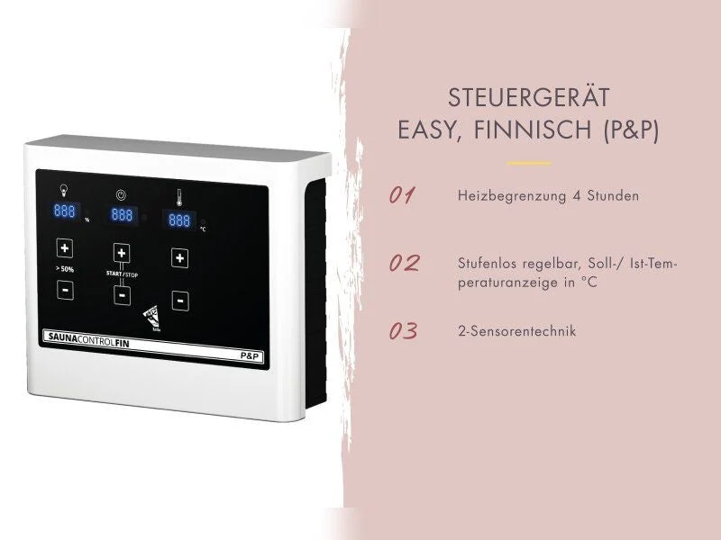 Karibu Sauna Irava 2 inkl. 3,6 kW Ofen ext. Steuerung