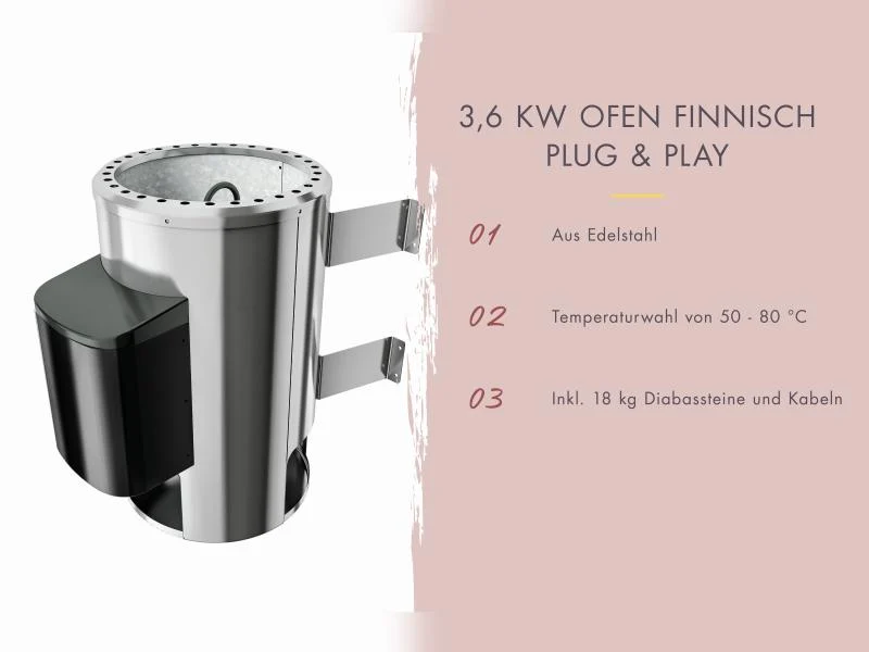 Karibu Sauna Irava 2 inkl. 3,6 kW Ofen ext. Steuerung
