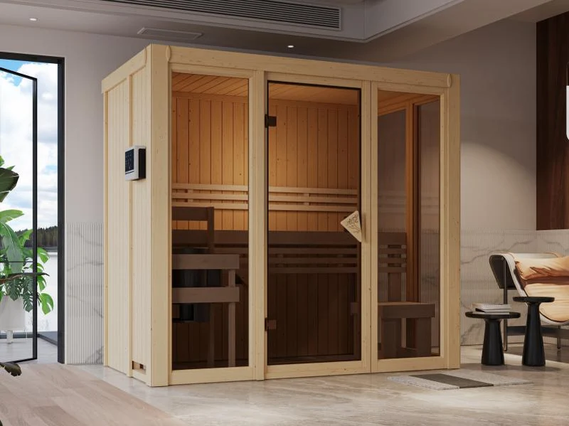 Karibu Sauna Irava 2 inkl. 3,6 kW Ofen integr. Steuerung