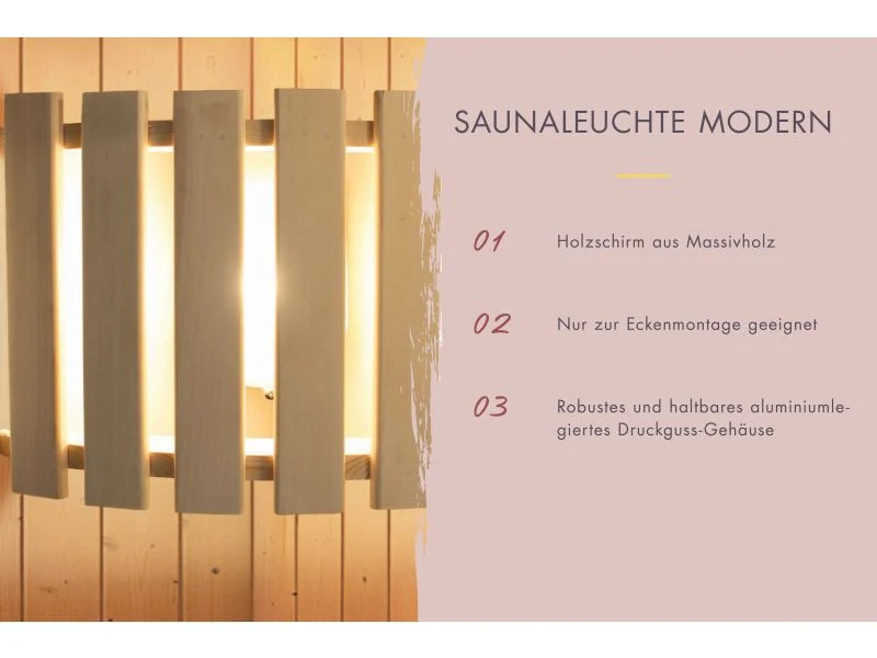Karibu Saunaleuchte Modern