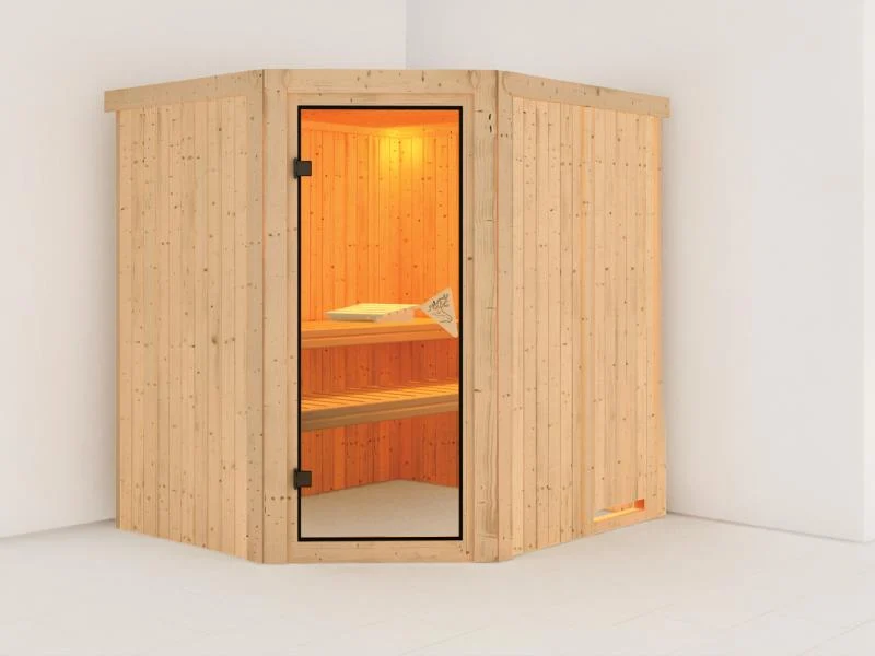 Lilja - Karibu Sauna Plug & Play ohne Ofen - ohne Dachkranz -