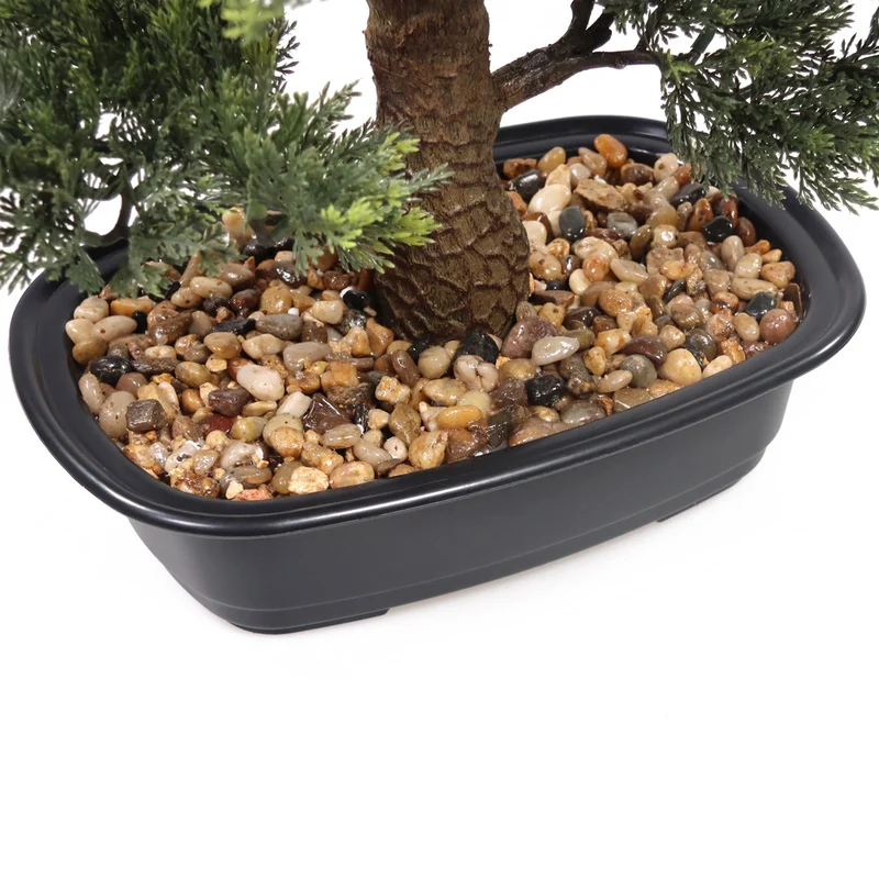 B-Ware hjh OFFICE Kunstpflanze Kunstbaum Bonsai 44 cm grün künstliche Pflanze