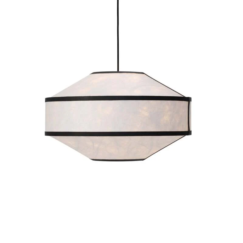 B-Ware New Works Hängeleuchte Kite LED Pendelleuchte 3-flg dimmbar schwarz weiß Ø55cm