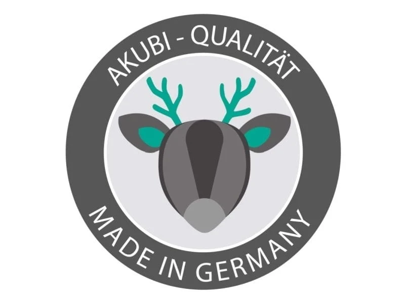 Karibu Spielturm Lotti natur mit Anbauplattform, Netzrampe und Rutsche blau