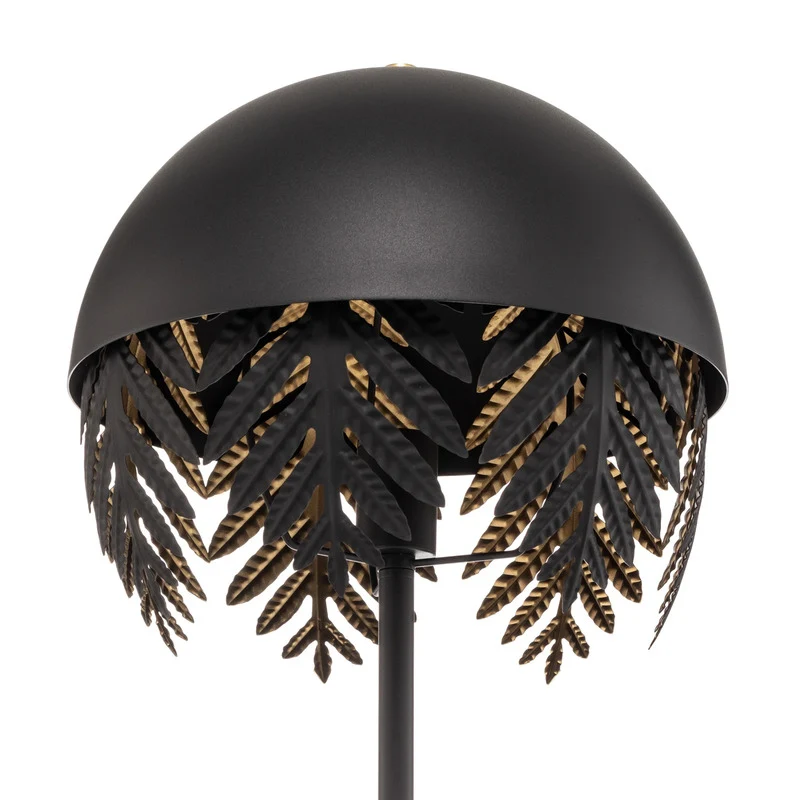 B-Ware Lucande Stehlampe Stehleuchte schwarz gold Eisen Schalter 160 cm E27 LED Leuchte