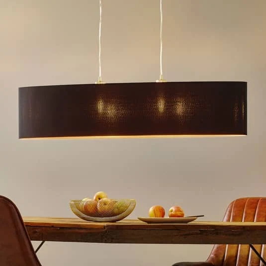 B-Ware Eglo Textil-Hängeleuchte Hängeleuchte Deckenlampe Lecio 100cm schwarz SIEHE TEXT