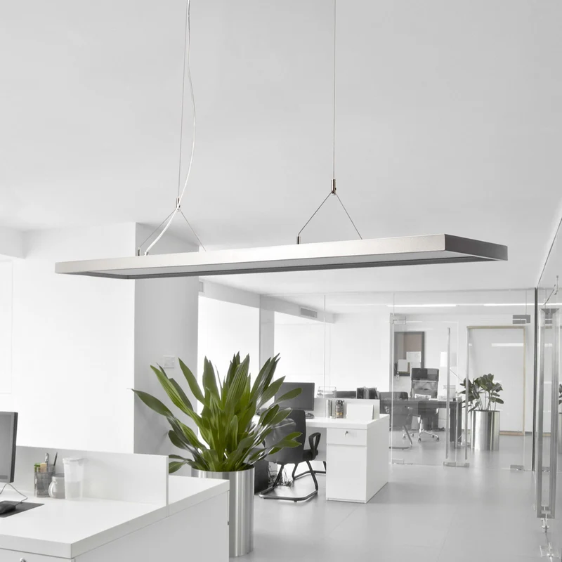 B-Ware Arcchio Pendelleuchte Hängeleuchte LED Dorean Büro silber Metall SIEHE TEXT