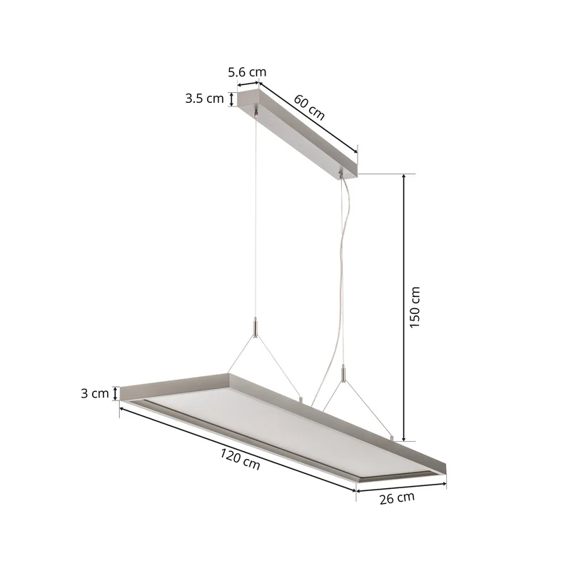B-Ware Arcchio Pendelleuchte Hängeleuchte LED Dorean Büro silber Metall SIEHE TEXT