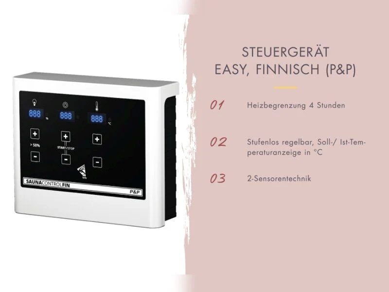 Karibu Sauna Irava 1 - inkl. 3,6 kW Ofen ext. Steuerung