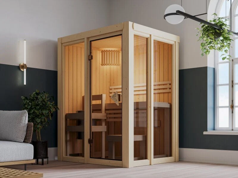 Karibu Sauna Irava 1 - inkl. 3,6 kW Bioofen ext. Steuerung