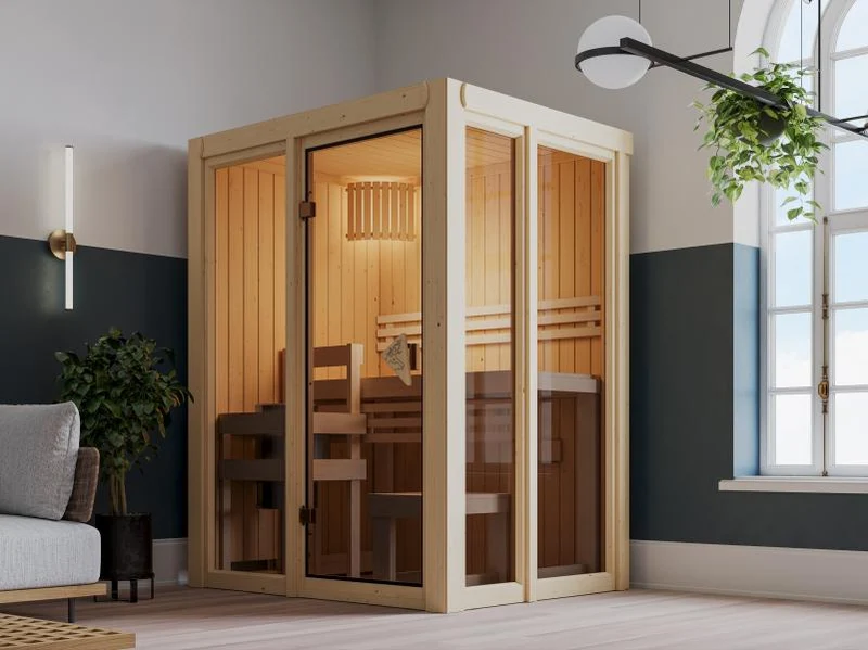 Karibu Sauna Irava 1 - inkl. 3,6 kW Ofen integr. Steuerung