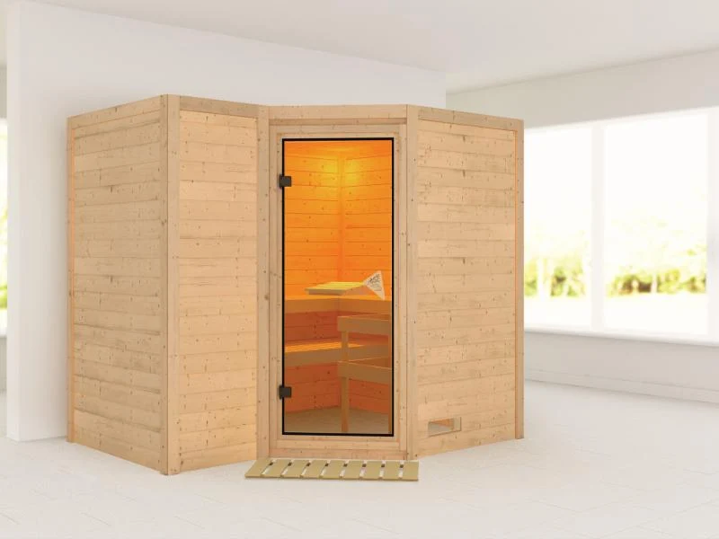 Sahib 2 - Karibu Sauna ohne Ofen - ohne Dachkranz -