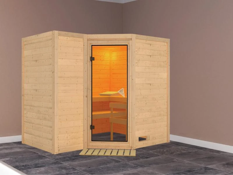 Sahib 2 - Karibu Sauna ohne Ofen - ohne Dachkranz -