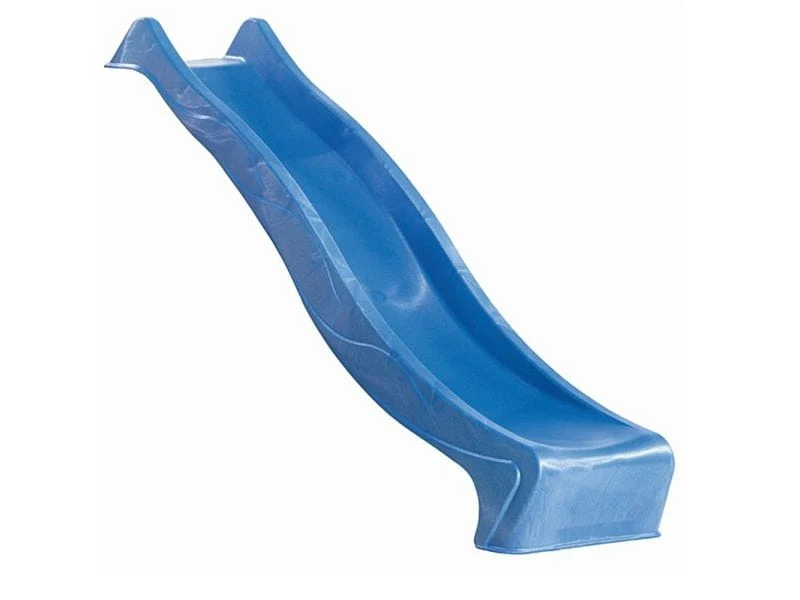 Karibu Spielturm Lotti natur- Anbauplattform- Doppelschaukel inkl. Klettergerüst- Rutsche blau