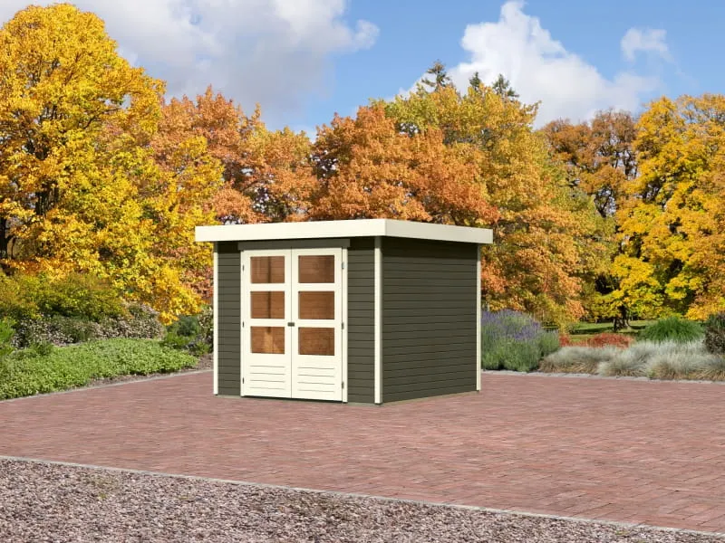 Karibu Gartenhaus Askola 3,5 terragrau 19 mm