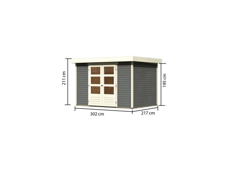 Karibu Gartenhaus Askola 4 terragrau