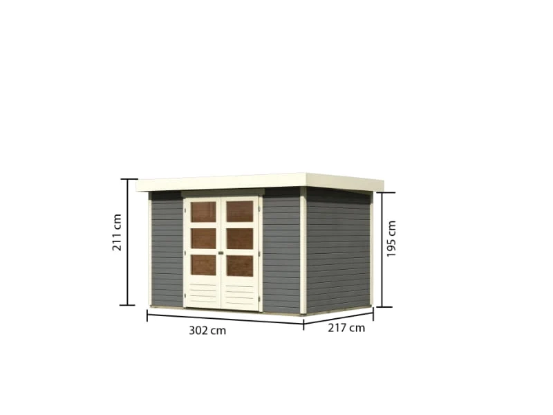 Karibu Gartenhaus Askola 4 terragrau