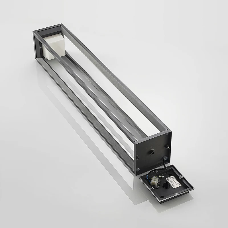 B-Ware Prios Wegeleuchte Gartenleuchte Gamion LED Pollerleuchte anthrazit 90cm IP54
