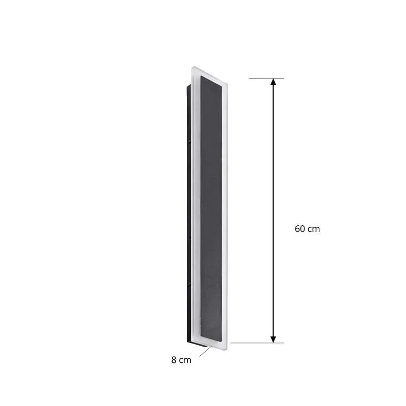 B-Ware Lucande Außenwandleuchte Ilora LED Gartenlampe schwarz CCT IP65 60cm 380Lumen