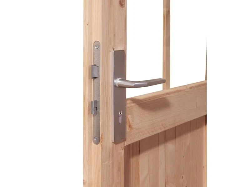 Karibu Türpaket Außensauna Modern, naturbelassen, 40 mm Saunahäuser
