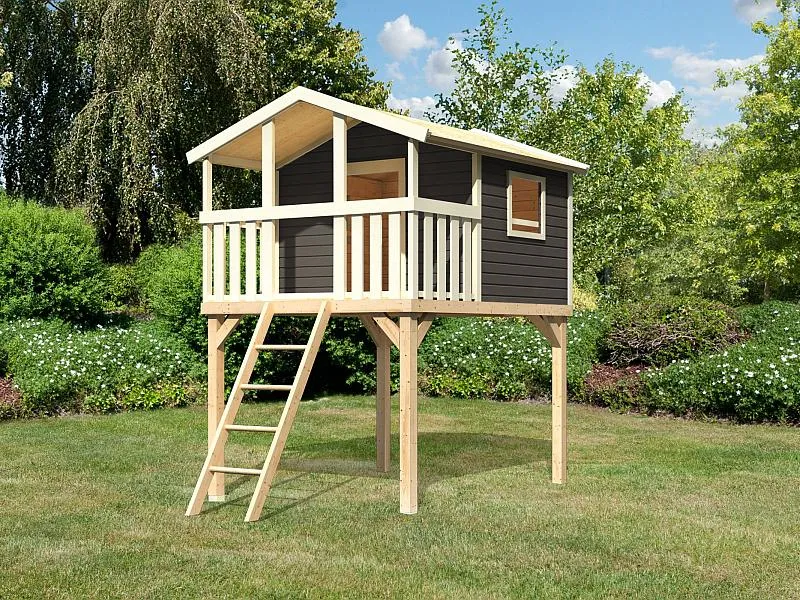 Karibu Spielturm Benjamin in terragrau