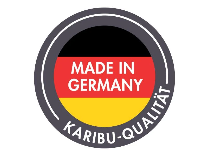 Karibu Saunahaus Hytti 1 38 mm, terragrau - inkl. 9 kW Bioofen ext. Steuerung - mit Energiespartür