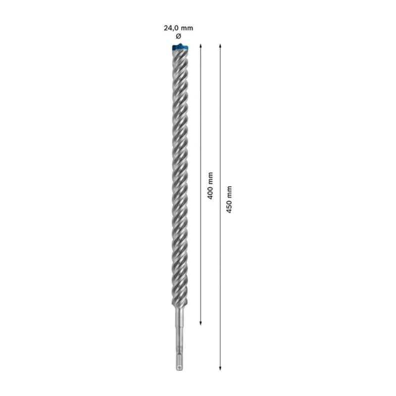 B-Ware Bosch Hammerbohrer Bohrer EXPERT 7X SDS-plus 24mm 4 Schneiden 450mm Beton