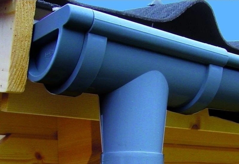 Dachrinnen Set RG 80 anthrazit 450 cm zweiseitig