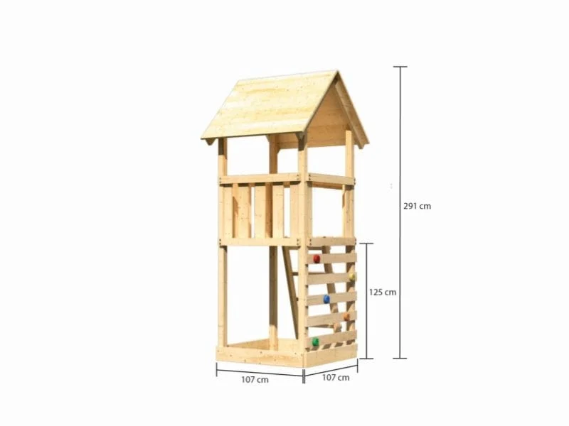 Karibu Spielturm Lotti mit Kletterwand