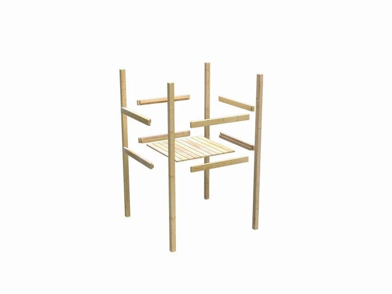 Karibu Spielturm Lotti mit Netzrampe